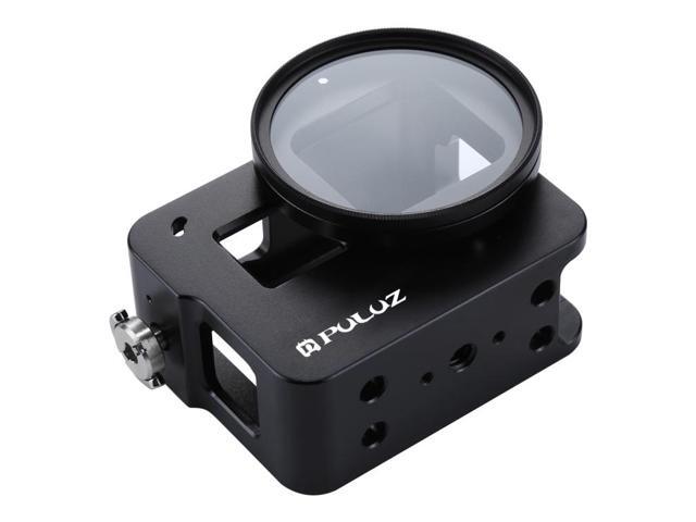 PULUZ Housing Shell CNC Aluminum Alloy Protective Cage with Insurance Frame & 52mm UV Lens for GoPro HERO /7 Black /6 /5 (Gold)