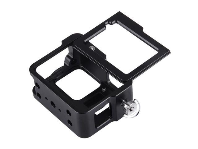 PULUZ Housing Shell CNC Aluminum Alloy Protective Cage with Insurance Frame & 52mm UV Lens for GoPro HERO /7 Black /6 /5 (Gold)