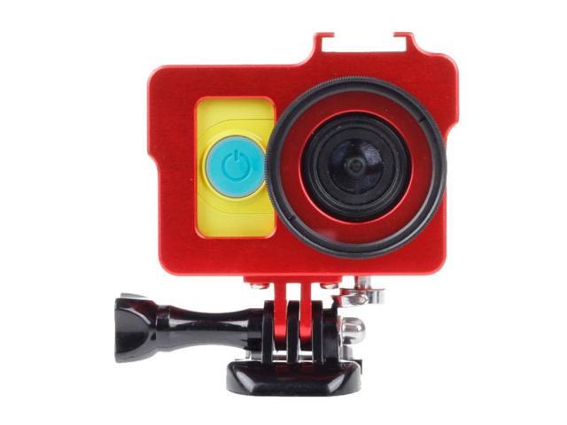Housing Shell Metal Protective Cage with Basic Mount + Screw + UV Lens Filter for Xiaoyi (Red)