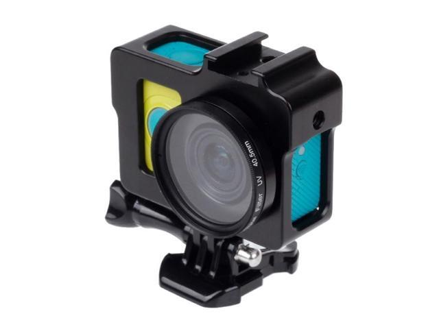 Housing Shell Metal Protective Cage with Basic Mount + Screw + UV Lens Filter for Xiaoyi (Red)