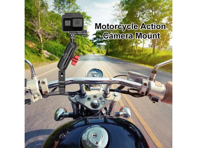 PULUZ Motorcycle Handlebar Crab Clamp CNC Metal Magic Arm Rod Mount
