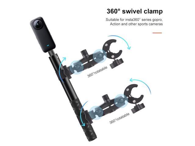 Motorcycle Dualheads Crab Clamp Handlebar Fixed Mount Holder