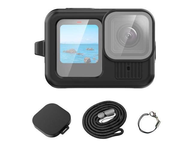 For GoPro HERO13 Black PULUZ Silicone Protective Case Cover with Wrist Strap & Lens Cover (Black)