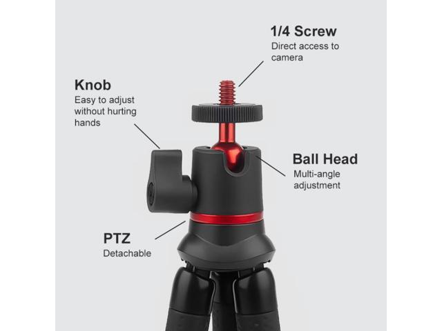 PULUZ Mini Octopus Flexible Tripod Holder with Remote Control for SLR Cameras, GoPro, Cellphone