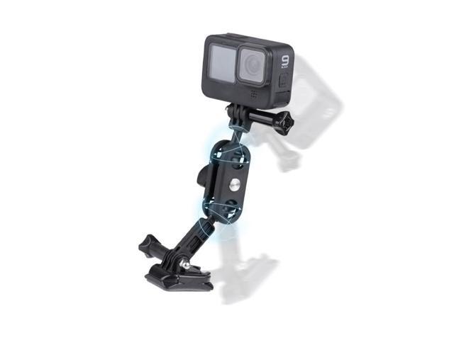 360 Pivot Magic Arm Motorcycle Helmet Mount Adapter Holder (Black)