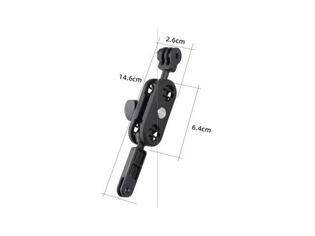 360 Pivot Magic Arm Motorcycle Helmet Mount Adapter Holder (Black)