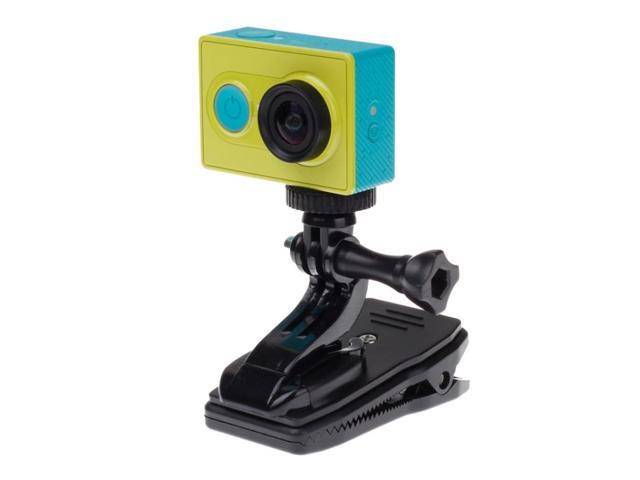 360 Degree Rotation J Shape Backpack Hat Clip Fast Clamp Mount for Yi Sport Camera(XM17)
