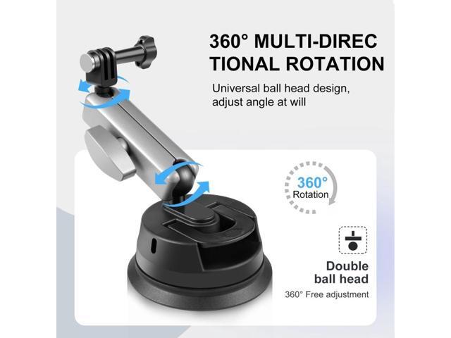PULUZ Car Suction Cup Arm Mount with Mount Adapter & Long Screw
