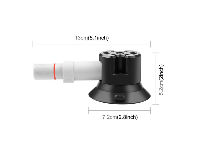 PULUZ 3 inch Car Single Pump Suction Cup Aluminum Alloy Mount (Black)