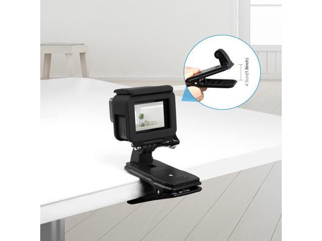 PULUZ 4 in 1 360 Degree Rotating Backpack Hat QR Clip Rec-mounts with Phone Clamp Kit