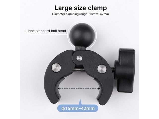 Extended Version 360 Rotation Adjustable Action Camera Bike Motorcycle Handlebar Holder (Black)