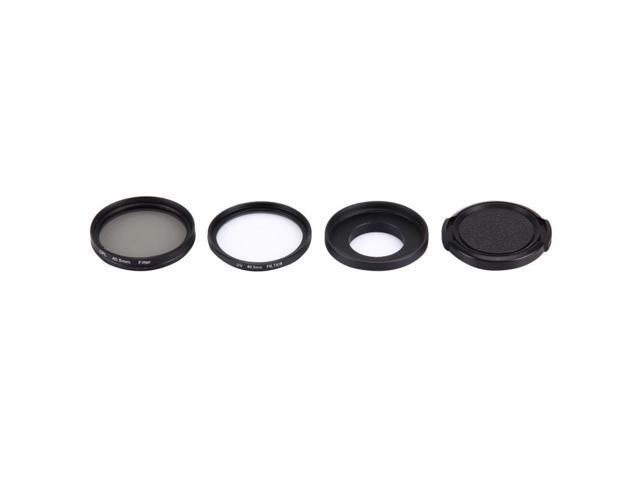 JUNESTAR 4 in 1 Proffesional 40.5mm Lens Filter(CPL + UV) & Waterproof Housing Case Adapter Ring & Lens Protective Cap for GoPro HERO4 / 3+ / 3...