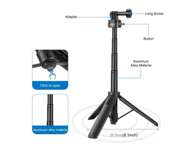 PULUZ Mini Magnetic Quick Release Selfie Stick Tripod (Black)