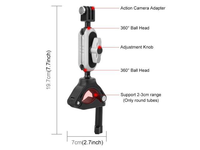 PULUZ Handlebar Arm Mount with Phone Clamp & Mount Adapter & Long Screw