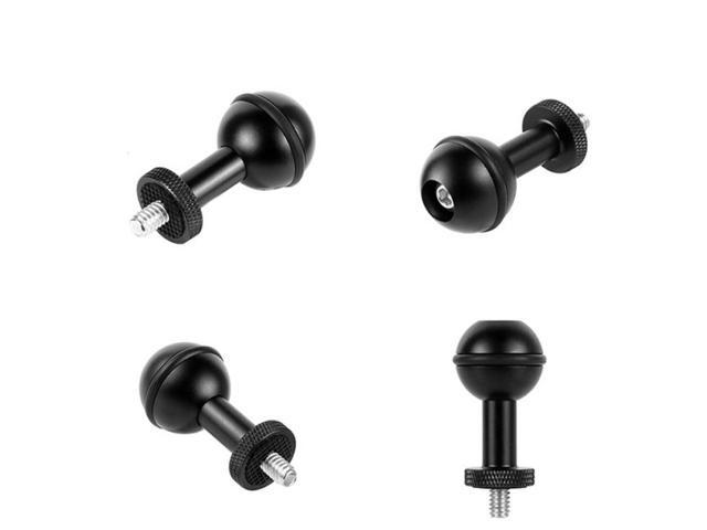 Ball Head Adapter Adjustable Screw Fixed Mount Camera Underwater Diving Photography Lights Bracket (1/4 Inch Red)