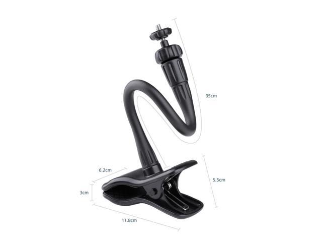 Flexible Arm Desktop Rod Action Camera Phone Holder Stand(Black)