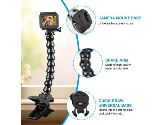 PULUZ Action Sports Cameras Jaws Flex Clamp Mount with Phone Clamp (Black)
