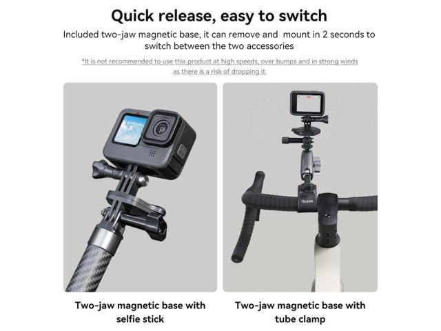 TELESIN Magnetic Action Camera Quick Release Bracket Mount,Spec: Extended Suit TE-MMK-002 Extended