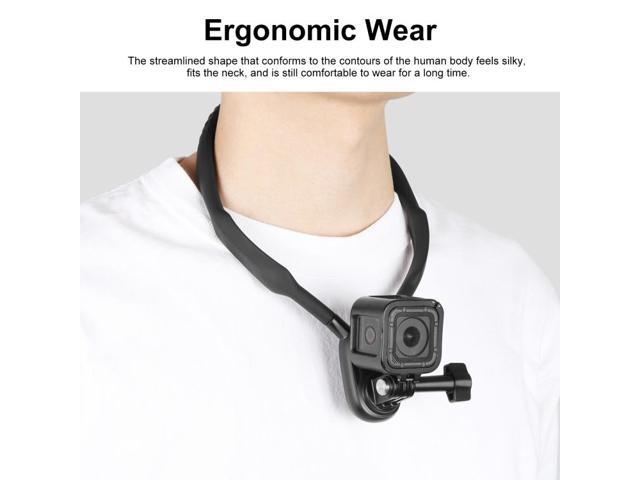 PULUZ Lazy Neck Bracket POV View Mount for GoPro Action Cameras (Black)