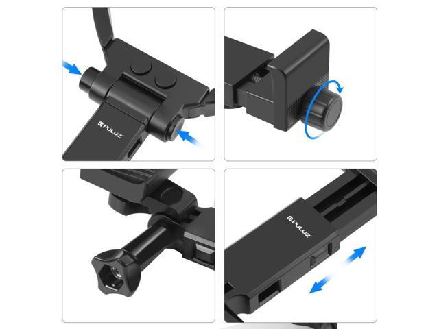 PULUZ Lazy Adjustable Neck Bracket for GoPro Action Camera Smartphones (Black)