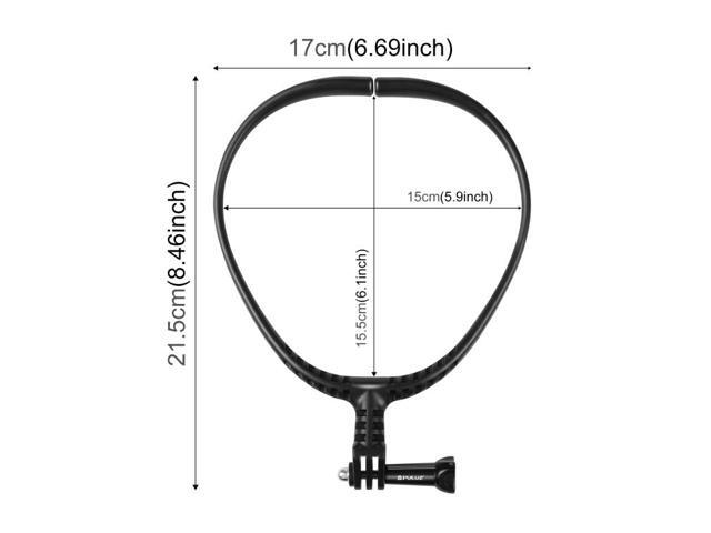 PULUZ Lazy Adjustable Neck Bracket for GoPro Action Cameras (Black)