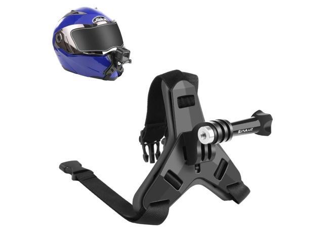 PULUZ Motorcycle Helmet Chin Strap Mount for GoPro, DJI Osmo Action and Other Action Cameras (Black)