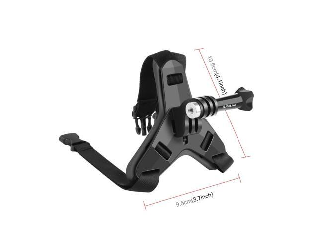 PULUZ Motorcycle Helmet Chin Strap Mount for GoPro, DJI Osmo Action and Other Action Cameras (Black)