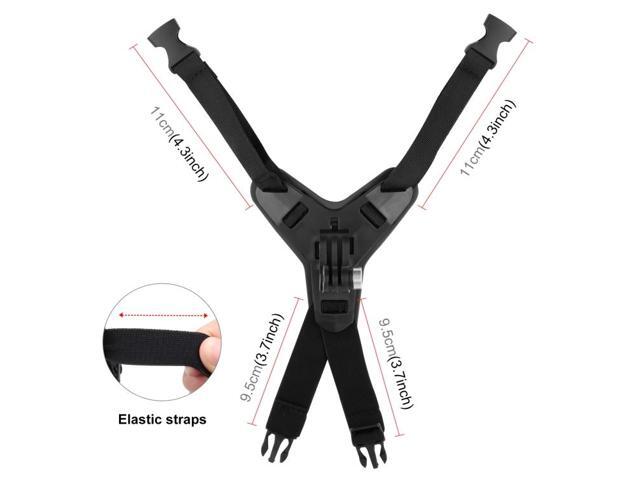 PULUZ Motorcycle Helmet Chin Strap Mount for GoPro, DJI Osmo Action and Other Action Cameras (Black)