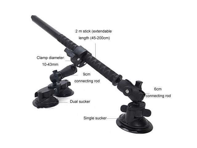 For Insta 360 ONE X / X2 / X3 / X4 Car Top Suction Cup Selfie Stick Bracket Set 1