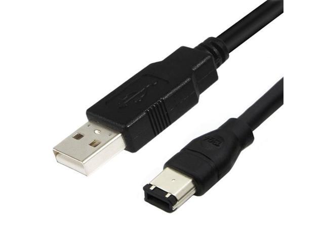JUNSUNMAY Firewire IEEE 1394 6 Pin Male to USB 2.0 Male Adaptor Convertor Cable Cord, Length:1.8m 1.8m