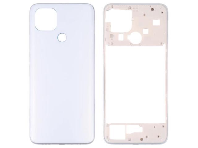 For OPPO A15/A15S/A35 Battery Back Cover with Middle Frame (White)