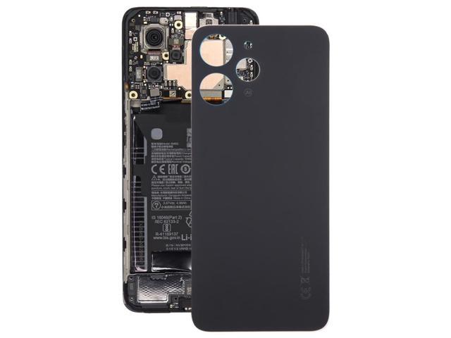 For Redmi 12 4G OEM Glass Material Battery Back Cover (Black)