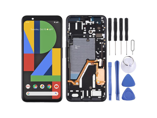 Original LCD Screen and Digitizer Full Assembly with Frame for Google Pixel 4XL