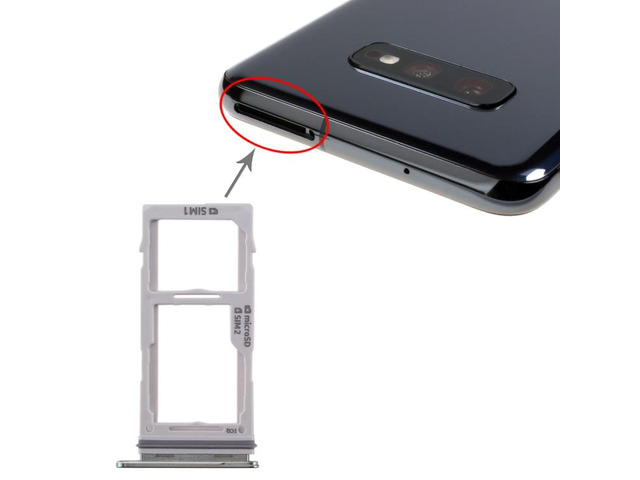 For Galaxy S10+ / S10 / S10e SIM Card Tray + SIM Card Tray / Micro SD Card Tray (Green)