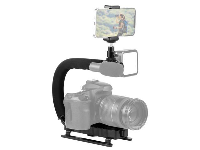 PULUZ U/C Shape 3-Head Cold Shoes Portable Handheld DV Bracket Stabilizer Kit with Cold Shoe Tripod Head & Phone Clamp & Quick Release Buckle &...