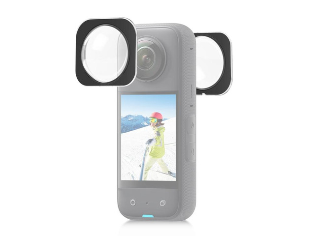 For Insta360 X3 PULUZ Lens Guard Optical Glass Protective Cover (Black) (Black)