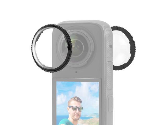 For Insta360 X4 PULUZ Rotation Optical Glass Lens Guard Protective Cover (Transparent) (Transparent)