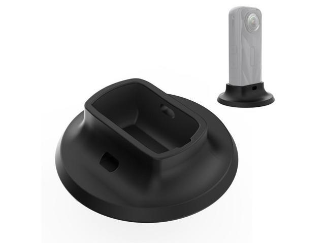 For Insta360 X5 PULUZ Silicone Dock Desktop Adhesive Base Bracket (Black) (Black)
