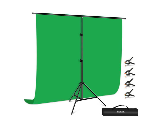 PULUZ 2x2m T-Shape Photo Studio Background Support Stand Backdrop Crossbar Brack