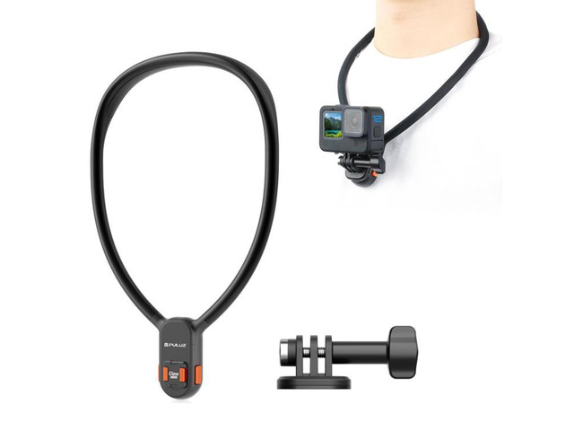 PULUZ Lazy Neck Bracket Magnetic Quick Release POV View Mount (Black)