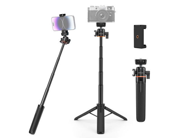 PULUZ Mini Phone Camera Extension Tripod Stand 360 Degree Ball Head Cold Shoe Se