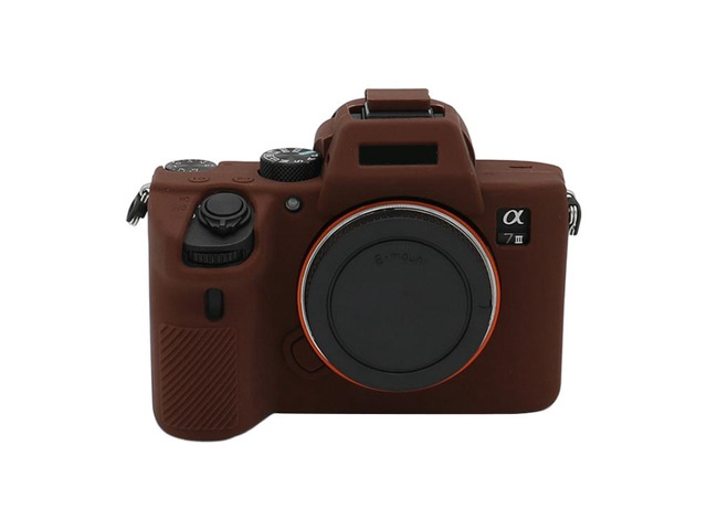 For Sony A7 III / ILCE-7M3 / A7R III Soft Silicone Protective Case (Coffee)