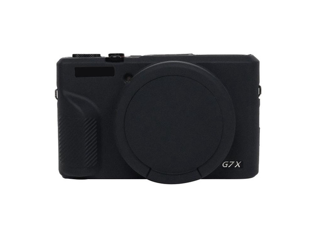 Soft Silicone Protective Case with Lens Cover For Canon PowerShot G7 X Mark III 