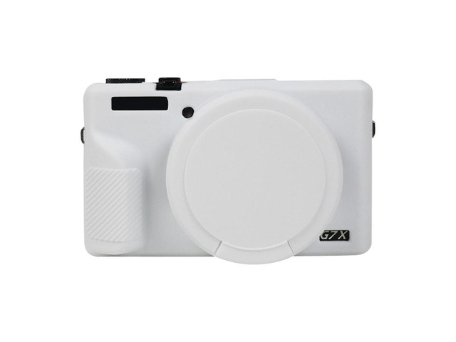 Soft Silicone Protective Case with Lens Cover For Canon PowerShot G7 X Mark III 