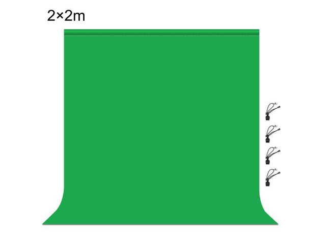 PULUZ 2m x 2m Photography Background Thickness Photo Studio Background Cloth Backdrop (Green)