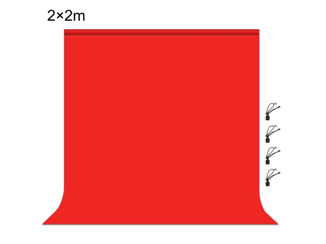 PULUZ 2m x 2m Photography Background Thickness Photo Studio Background Cloth Backdrop (Red)