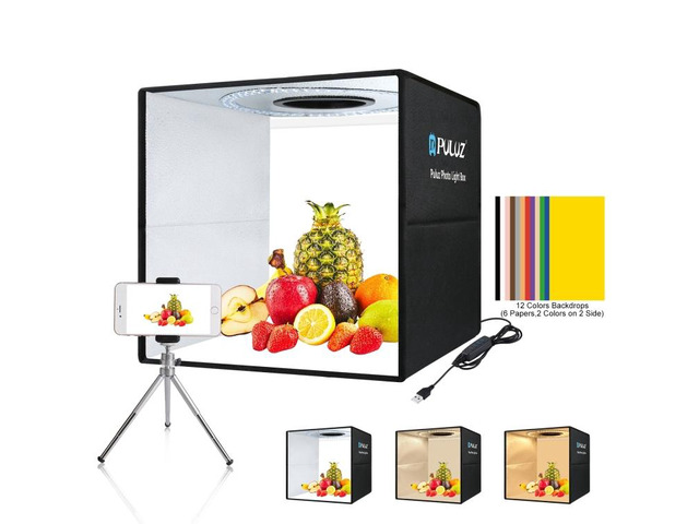 PULUZ 40cm Folding Portable Ring Light USB Photo Lighting Studio Shooting Tent B