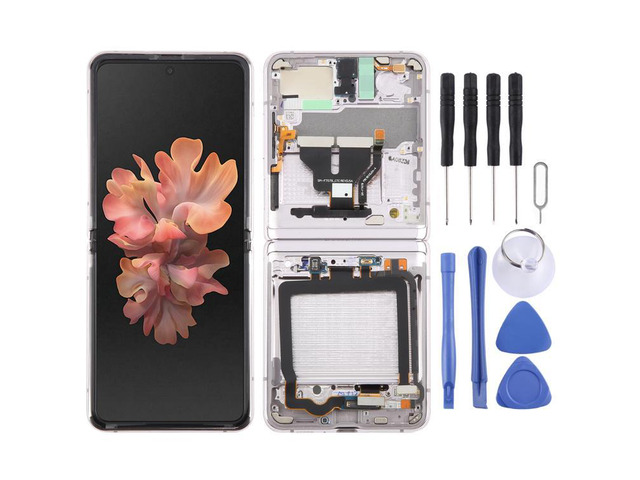 For Samsung Galaxy Z Flip 5G SM-F707 LCD Screen Digitizer Full Assembly with Fra