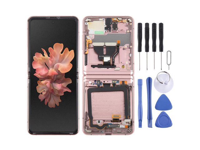 For Samsung Galaxy Z Flip 5G SM-F707 LCD Screen Digitizer Full Assembly with Fra