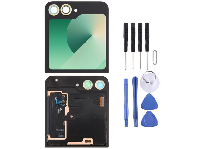 For Samsung Galaxy Z Flip6 SM-F741B Original LCD Secondary Screen Digitizer Full Assembly with Camera Lens Cover (Yellow)